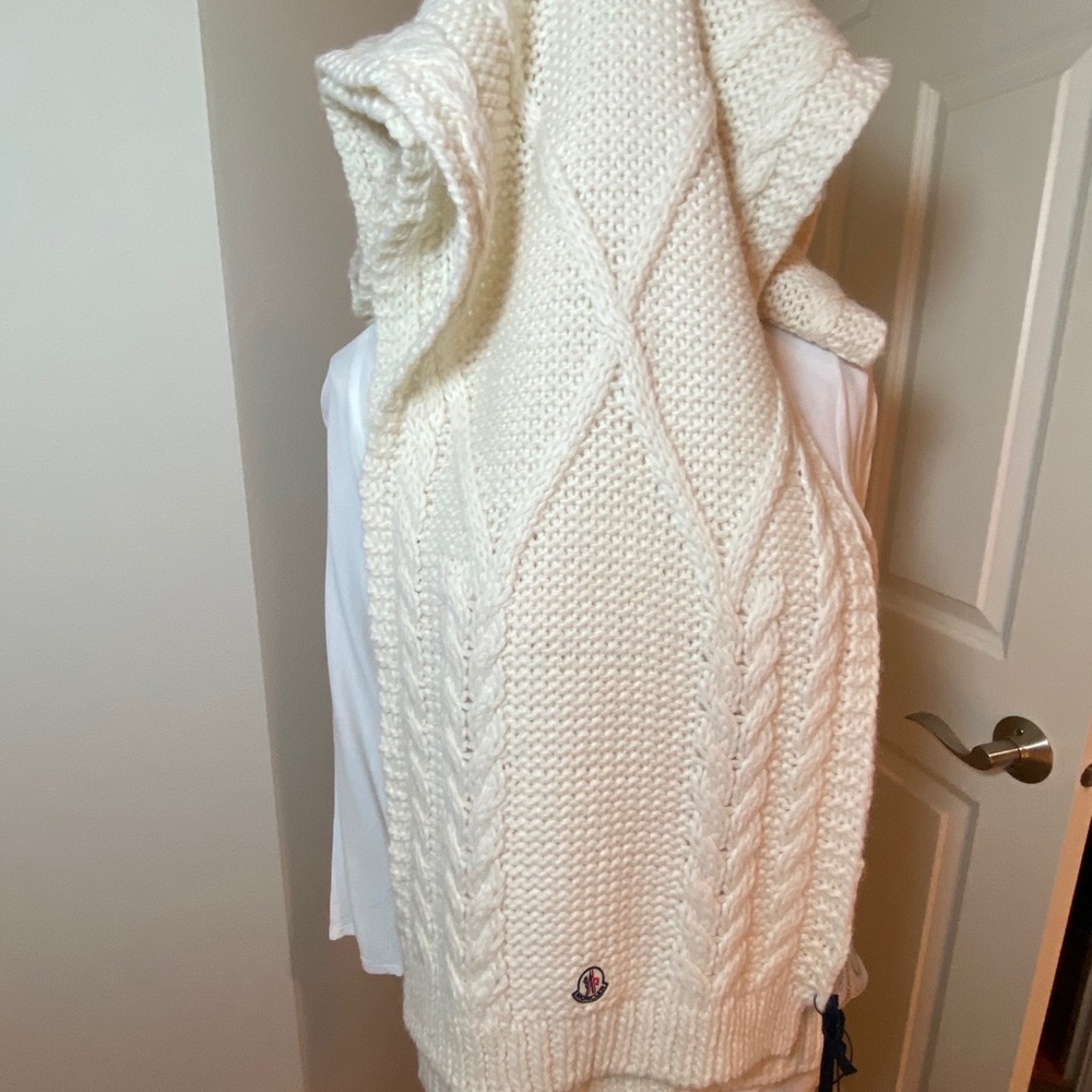 $415 New Moncler Scarf Wool & Alpaca Sciarpa Ivory